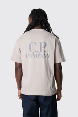 C.P. Company 30/1 Jersey Short Sleeve Logo T-Shirt 20CMTS086A-005100W Dove