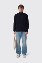 NN.07 Danny Half  Zip 6429 200 Navy Blue
