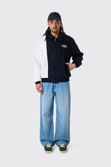 Arte Antwerp Wool Varsity Jacket Blue/White