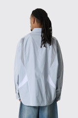 Acne Studios Embroidered Logo Button-Up Shirt BB0671- Cold Grey