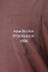 Acne Studios Relaxed Logo T-Shirt Chocolate Brown