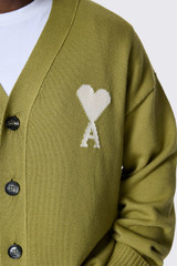 AMI Paris Quota Cardigan AMI de Coeur Match/Ecru