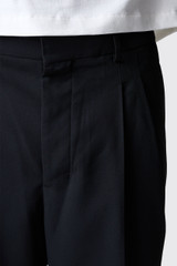AMI Paris Low Waist Wide Trousers  Noir