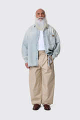 DARKPARK Keanu Tencel Patch Pocket Shirt Bluesh White