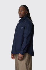 DARKPARK Serge Long Sleeved Shirt MSH09 FAC81 Blue Navy