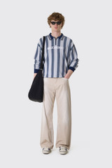 Martine Rose Logo Polo 958YA12507 Blue Grey