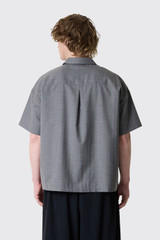 New Amsterdam Surf Association Wijk Shirt Wool 2601025001  Grey W/Pink Pinstripes