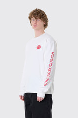 NASA Logo Longsleeve Washed White/Deep Red