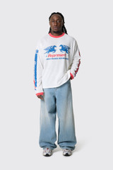 REPRESENT Mesh Pegasus Longsleeve T-Shirt MLM100781 72 Flat White