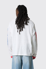 REPRESENT Mesh Pegasus Longsleeve T-Shirt MLM100781 72 Flat White