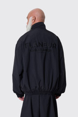 Flaneur Sound & Design Oversized Track Jacket Black