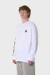 Carhartt WIP L/S Archive Script T-Shirt I036002 02.XX White