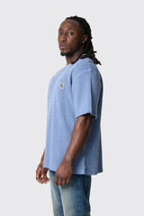 Carhartt WIP S/S Nelson Waffle T-Shirt I036185 3HX.GD Gentle Blue