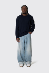 Stone Island S00B2 Crew Neck V0020 Navy Blue