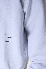 THE SAVAGE REPORT Logo Bar Sweater Logo Bar Sweater Heather Grey