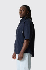 Comme des Garçons HOMME Short Sleeve Nylon Shirt HQ-B021-S26 Navy