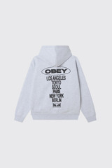 Obey Oval Cities Hood AGRY Ash Grey