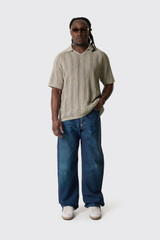 NN.07 Cale V-Neck Polo 60040 2610000037 Sea Spray