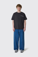 Flaneur Double Logo T-Shirt Washed 999 Black