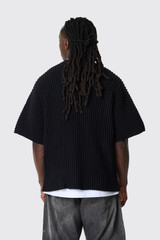 Seventh Rib Knit Kimono Top T250205 Night