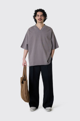 Seventh Kimono V Tee T250202 Taupe