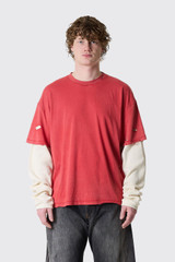 Stockholm Surfboard Club Back Logo Layered T-shirt U1000268 Signature Red