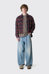 Stockholm Surfboard Club Lightweight Trucker Jacket U3000286 Red Check