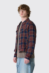 Stockholm Surfboard Club Lightweight Trucker Jacket U3000286 Red Check