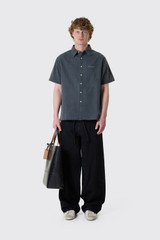 thisisneverthat Washed Denim S/S Shirt TN261DSHTS01  Dusty Grey