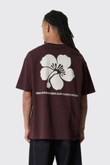 New Amsterdam Surf Association Hibiscus Tee 2601078003 Walnut