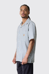 Carhartt WIP S/S Leavel Shirt I036203 3K5.XX Leavel Stripe Blue 