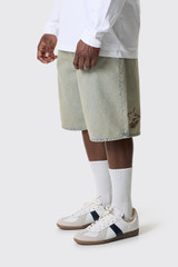 Drôle de Monsieur Short Jean Dusty Brode Fleurs K-BS147-CO123 DUS Dusty