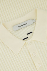 Filling Pieces Fine Knit Polo 412670500302 214 Antique White