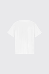 Olaf Hussein Felted Flower Tees M250102 Optical White