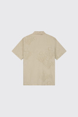 Olaf Hussein Embroided Flower SS Shirts M250303 Cement