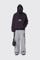 Umbro Og Logo Mask Hoodie Washed Black