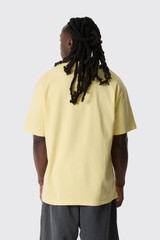 Drôle de Monsieur T-shirt Slogan Palmiers  K-TS297-CO002 LYL Light Yellow