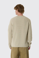 C.P. Company Waffle Knit Cotton Crewneck Lens Swea 21CMKN057A-110754A 120 Silver Birch