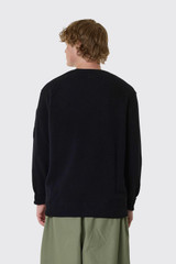 C.P. Company Lambswool GRS Crewneck Lens Sweater RFCMKN707A-110149A 999 Black