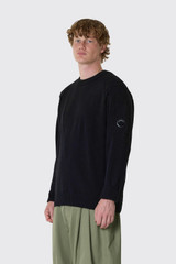 C.P. Company Lambswool GRS Crewneck Lens Sweater RFCMKN707A-110149A 999 Black