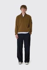 C.P. Company Lambswool GRS Half Zip Sweater 21CMKN709A-110149A 340 Ermine
