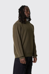 C.P. Company Diagonal Raised Fleece Crewneck Lens 21CMSS713A-005086W 683 Ivy Green