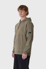 C.P. Company Diagonal Raised Fleece Hooded Lens 21CMSS714A-005086W 356 Fallen Rock