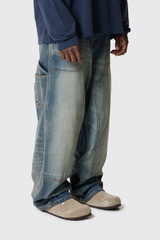 Carhartt WIP Oakland Pant I037533 01.4Q Blue Worn Used Wash