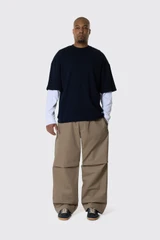 DARKPARK Troy Double Colour Sleeve Tee MJE10D JER01 0101 Dark Blue/White