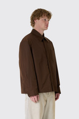 AMI Paris Paris Padded de Coeur Overshirt HJK829.PL0117 2221 Marron Chocolat