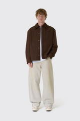 AMI Paris Paris Padded de Coeur Overshirt HJK829.PL0117 2221 Marron Chocolat