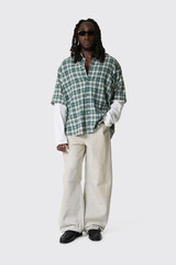 New Amsterdam Surf Association Double Layer Shirt 2602023001 Green/White Check