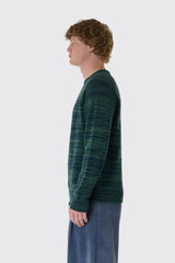 POP Trading Company Knitted Melange Logo Crewneck POPAW26_06-005 Navy/juniper