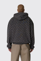 Umbro Plaid Masked Hoodie UBMW0664JY181 BRW0001 Brown